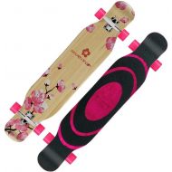 JINPENGRAN Four-Wheel Skateboard, Maple Four-Wheel Professional Skateboard, Adult Boys and Girls Brush Street Dance Board, Suitable for Adults and Teenagers to Play 118 cm