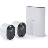 [무료배송]Amazon Renewed Arlo Ultra - 4K UHD Wire-Free Security 2 Camera System | Indoor/Outdoor with Color Night Vision, 180° View, 2-Way Audio, Spotlight, Siren | Compatible with Alexa and HomeKit | (VMS