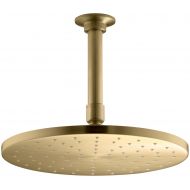 Kohler KOHLER K-13689-BGD 10-Inch Contemporary Round Rain Showerhead, Vibrant Moderne Brushed Gold