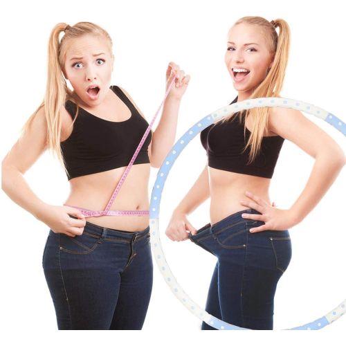  [아마존베스트]Synchain Adult Hula Hoop, Adjustable 1 - 3.2 kg Weighted Hula Hoop for Pain Sensitive Persons and Professionals, Hula Hoop for Weight Loss, Fitness & Massage