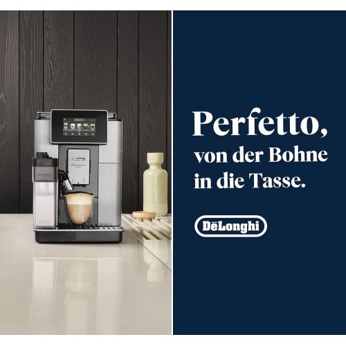 드롱기 [아마존베스트]De’Longhi DeLonghi PrimaDonna Soul ECAM 612.55.SB Kaffeevollautomat mit Milchsystem & Bean Adapt Technologie, 18 Rezepte per Knopfdruck, mit Farbdisplay & App-Steuerung, silber