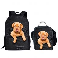 Coloranimal Kawaii 3D Puppy Dog Teenager Boys School Bagpack+Lunch Pouch