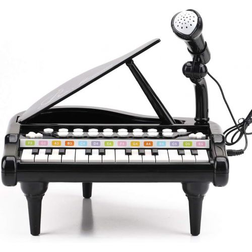  [아마존베스트]nicknack Piano Toy Keyboard for Baby & Toddlers Birthday Gift Toy for 1 2 3 4 Year Old Kids Toy Piano 24 Keys, Black