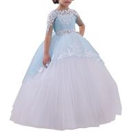 Abaowedding Flower Girls Long First Communion Dresses Kids Pageant Prom Ball Gowns
