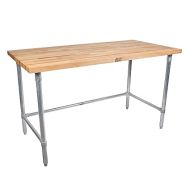 John Boos JNB01 Maple Top Work Table with Galvanized Steel Base and Bracing, 36