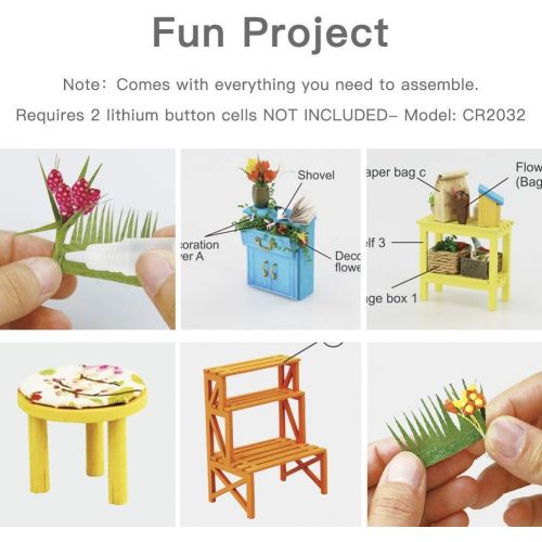  Rolife DIY Dollhouse Miniatures Craft Kits for Adults Kathys Green House&Sams Study