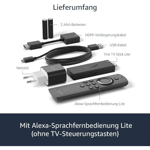  [아마존베스트]Amazon FireTVStickLite mit Alexa-Sprachfernbedienung Lite (ohne TV-Steuerungstasten) | HD-Streaminggerat | 2020