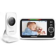 Baby Monitor with 5 inch Large Screen, HelloBaby Video Baby Monitor with Camera and Audio,Room Temperature Sensor, 2-Way Audio,VOX,Digital Zoom,Long Range,Night Vision