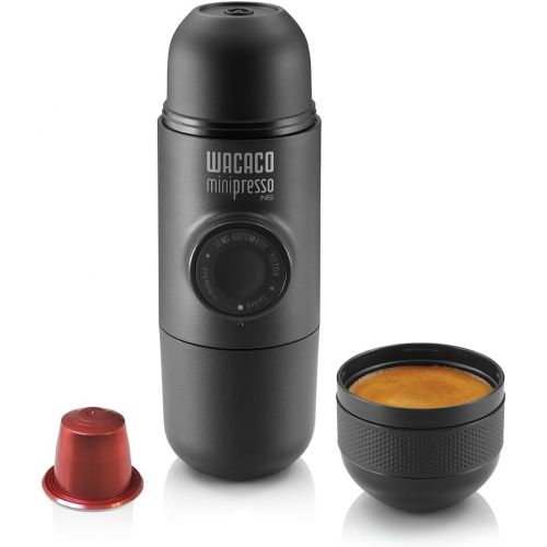  WACACO Minipresso NS, Portable Espresso Machine, Compatible Nespresso Original Capsules and Compatibles, Hand Coffee Maker, Travel Gadgets, Manually Operated, Perfect for Camping