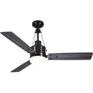 Emerson Kathy Ireland Home Highpointe LED Ceiling Fan with Remote Control Modern Industrial Lighting Fixture with 3 Blades, 2 Downrods, and Removable Decorative Cables Dimmable, Barbeque B