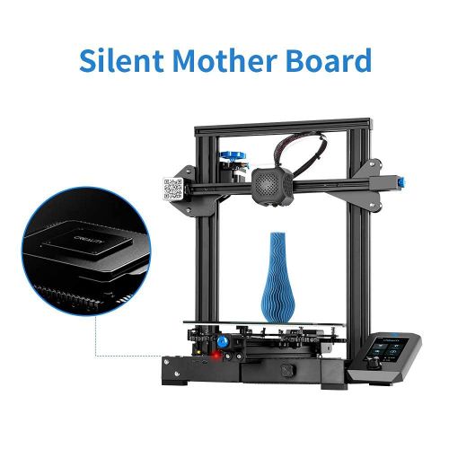  Creality Official Ender 3 V2 3D Printer with Upgraded Silent Main Board Carborundum Glass Platform MeanWell Power Supply, Resume Printing 220x220x250mm