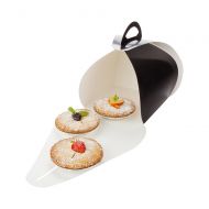 Pastry To Go Box, Cake To Go Box, Pie To Go Box with Handle - Lunch To Go Box - 6.5 - Black - 100ct Box - Restaurantware