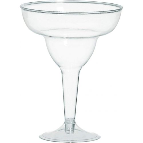  [아마존베스트]amscan Clear Reusable Plastic Margarita Cocktail Glasses, Clear, 11 oz, Model:350102.86