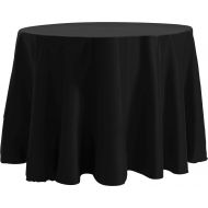Bright Settings 90 x 156 Inch Oval Tablecloth, Flame Retardant Basic Polyester, Black