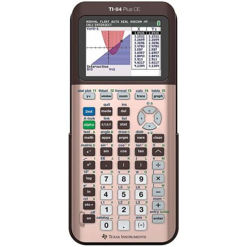  Texas Instruments Plus CE Color Graphing Calculator, Rose Gold (Metallic)
