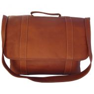 Piel Leather Traditional Flap Portfolio, Saddle, One Size