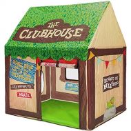 [아마존베스트]Swehouse Clubhouse Tent Kids Play Tents for Boys School Toys for Indoor and Outdoor Games Children Playhouse with Roll-up Door and Windows