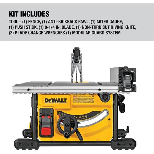  DEWALT DWE7485 8-1/4 in. Compact Jobsite Table Saw