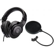 Audio Technica ATHM30X Headphones with Pop Filter