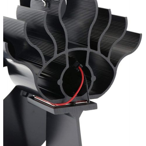  Wang shufang 1pc 4 Blade Heat Powered Stove Fan for Wood/Log Burner/Fireplace