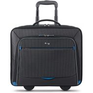 SOLO Solo Active 16 Inch Rolling Overnighter Case with Padded Laptop Compartment, Black