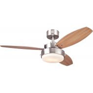 [아마존베스트]Westinghouse Lighting 7221600 Alloy Ceiling Fan with Light, 42 Inch, Brushed Nickel