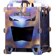 OneTigris ROCUBOID Camping Backpacking Stove Evil Eyes, Available in Stainless Steel and Titanium
