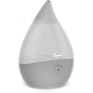 Crane Droplet Ultrasonic Cool Mist Humidifier, Filter Free, 0.5 Gallon with Optional Vapor Pad Slot, 3 Speed Output Settings, Grey
