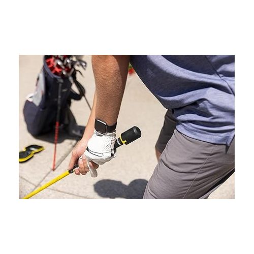 스킬즈 SKLZ Gold Drive Golf Training Tool, Warm Up Stick, and Swing Trainer for Right & Left Handed Golfers,Black/Yellow