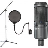Audio Technica AT2020USB+ Plus Condenser Microphone with Boom Stand and Pop Filter