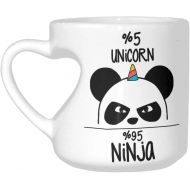 InterestPrint Cute Ninja Panda Morphing Mug Heat Sensitive Color Changing Coffee Mug Cup , Funny Animal Asian Bear Unicorn Coffee Mug Christmas Birthday Gifts