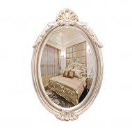 XINGZHE Bathroom Mirror- Wall-Mounted Vanity Mirror- Oval Decorative Mirror-Vanity Mirror Decorative Wall Mirror for Bedroom/Bathroom/Hotel Makeup Mirror (Color : White)