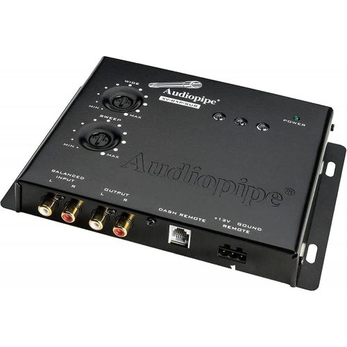  AudioPipe XV-BXP-SUB 15V Car Audio System Digital Sound Equalizer Epicenter Enhancer Restoration Signal Processor Bass Booster w/ Remote Knob, Black
