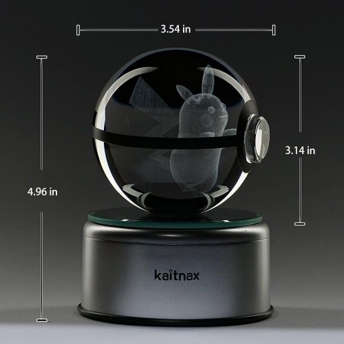  Kaitnax 3D Cool Laser Etching Crystal Ball Night Light Gift Lamp for Kids Children Christmas (Mario)