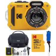 Kodak PIXPRO WPZ2 Rugged Waterproof 16MP Digital Camera with 4X Optical Zoom with Koah Nostrand Gadget Bag with Accessory Kit, 32GB UHS-I microSDHC, and Floating Strap Bundle (4 It