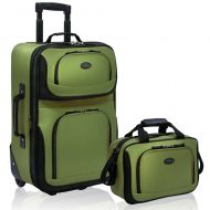 U.S.+Traveler U.S Traveler Rio Two Piece Expandable Carry-on Luggage Set (14-Inch and 21-Inch)