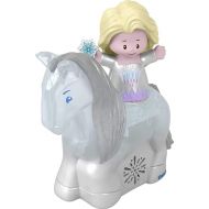 Fisher-Price Little People Toddler Toys Disney Frozen Elsa & Nokk Figure Set with Lights & Sounds for Preschool Kids Ages 18+ Months