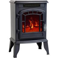 [아마존베스트]FLAME&SHADE 23 inch Electric Fireplace Wood Stove, Portable Freestanding Indoor Space Heater, 1400w