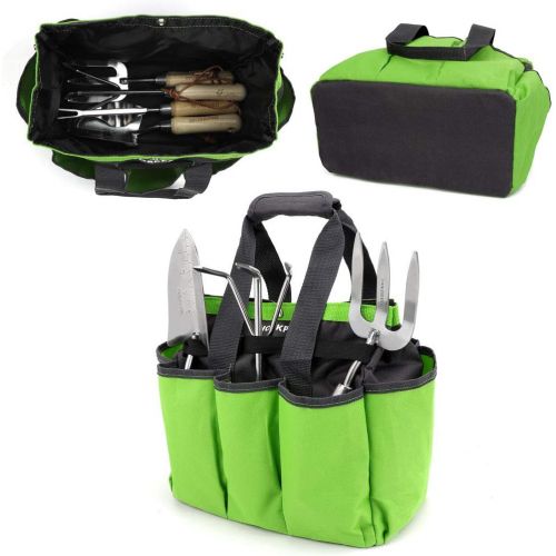  WORKPRO Garden Tool Bag, Garden Tote Storage Bag with 8 Pockets, Home Organizer for Indoor and Outdoor Gardening, Garden Tool Kit Holder (Tools NOT Included), 12 x 12 x 6