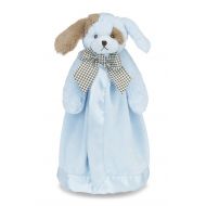 Bearington Collection Bearington Baby Waggles Snuggler, Plush Puppy Dog Security Blanket, Lovey (Blue) 15