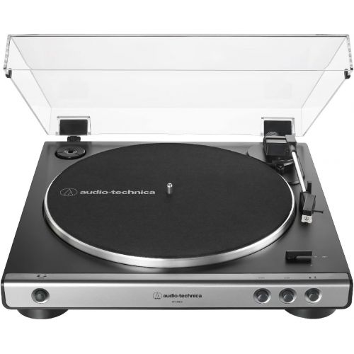 오디오테크니카 Audio-Technica AT-LP60X-GM Turntable (Gunmetal) Bundle with Microlab Pro1BT Bookshelf Speakers (2 Items)