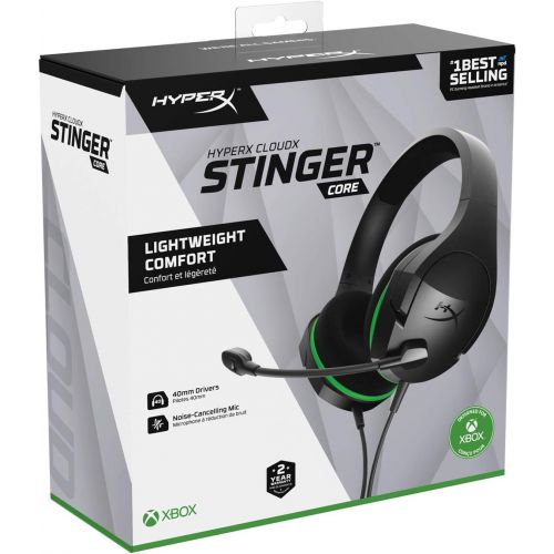 HyperX CloudX Stinger Core - Official Licensed for Xbox, Gaming Headset with In-Line Audio Control, Immersive In-Game Audio, Microphone