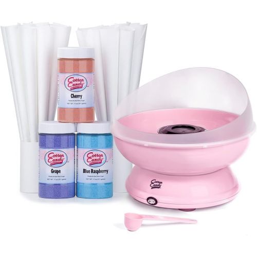  Cotton Candy Express CC1000-S Cotton Candy Machine with 3 Sugar Pack - Cherry, Grape, Blue Raspberry
