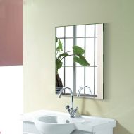 Decoraport DECORAPORT 24 Inch 32 Inch Frameless Wall-mounted Bathroom Silvered Mirror Rectangle Vertical Horizontal Vanity Mirror (A-B8016H)