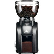 Solis Scala Zero Static Coffee & Espresso Grinder, Black/Black