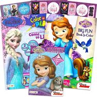 Disney Sofia the First and Frozen Coloring and Activity Book Bundle with Stickers (3 Books, Party Supplies)