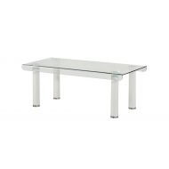 Acme Furniture 83680 Gordias White Coffee Table with Glass Top
