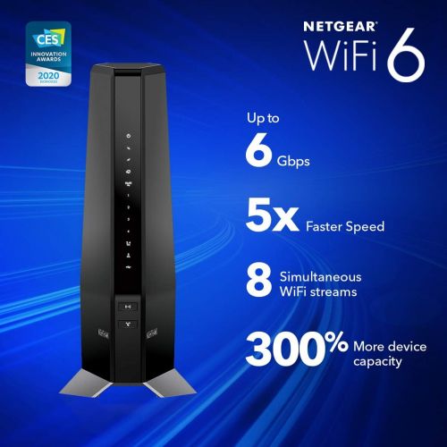  [아마존베스트]NETGEAR Nighthawk Cable Modem WiFi 6 Router Combo (CAX80) - Compatible with Cable Providers Including Xfinity by Comcast, Spectrum, Cox | Cable Plans Up to 2 Gigabits | AX6000 WiFi