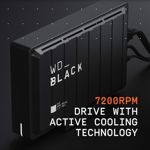  WD_BLACK 8TB D10 Game Drive - Portable External Hard Drive HDD Compatible with Playstation, Xbox, PC, & Mac - WDBA3P0080HBK-NESN