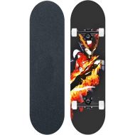 LDGGG Skateboards Complete Skateboard 31 Inches Beginner Skateboarding Adult Skateboard Cosmic Man 37